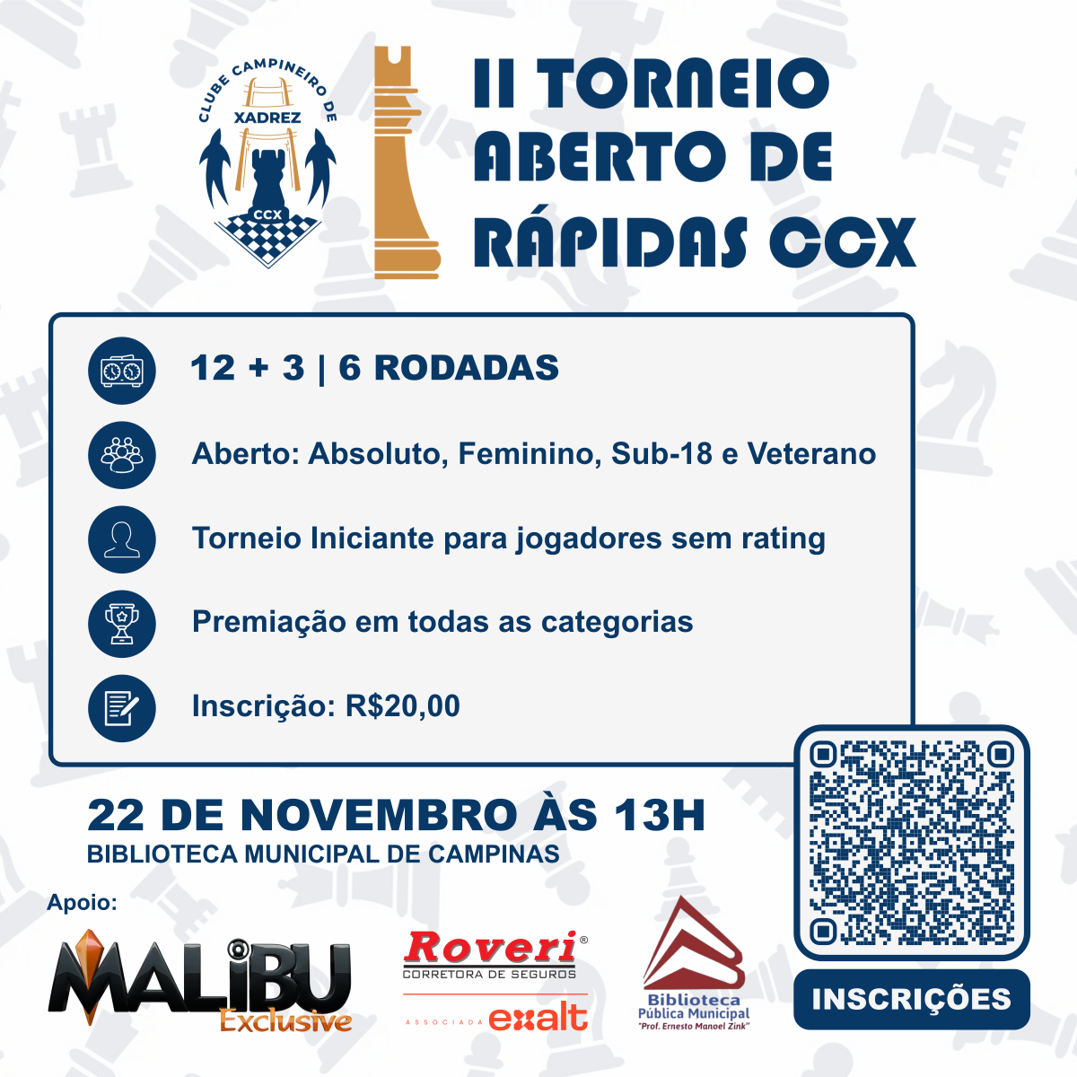 Event cover: II Torneio Aberto de Rápidas CCX